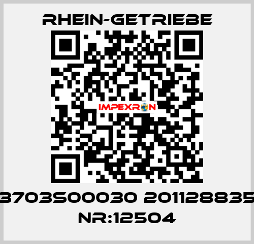 3703S00030 201128835 NR:12504 Rhein-Getriebe