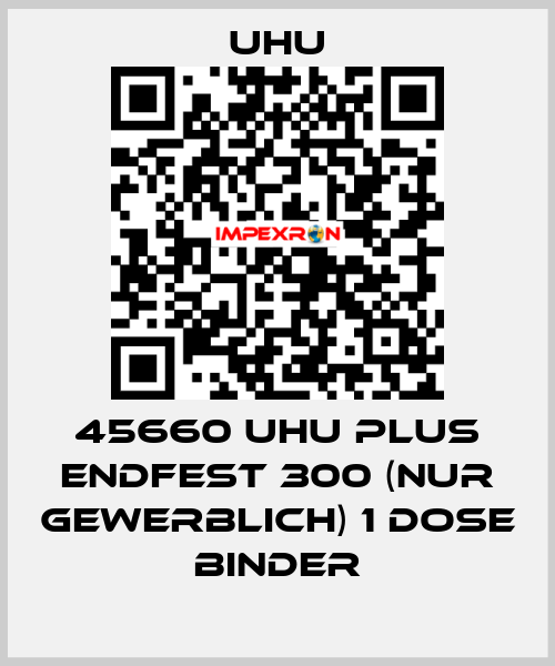 45660 UHU plus endfest 300 (NUR GEWERBLICH) 1 Dose Binder UHU