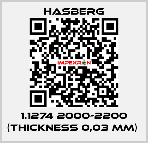 1.1274 2000-2200 (thickness 0,03 mm)  Hasberg