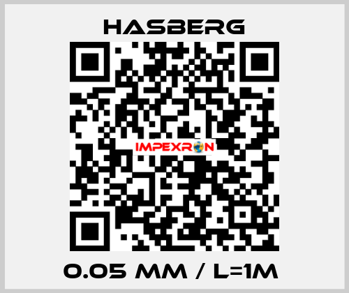 0.05 mm / L=1m  Hasberg