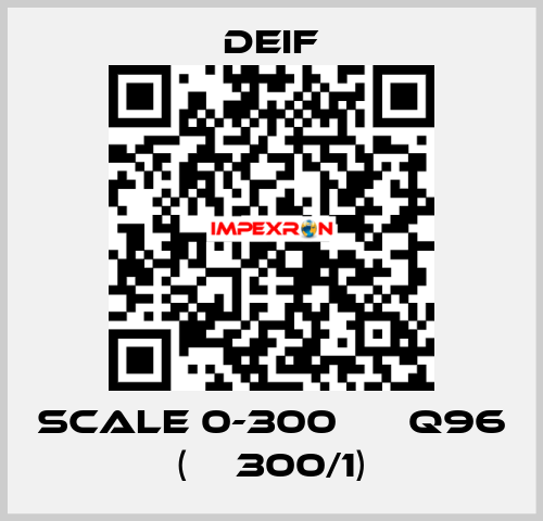 scale 0-300 А ЕQ96 (ТТ300/1) Deif