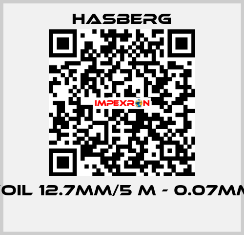 foil 12.7mm/5 m - 0.07mm  Hasberg