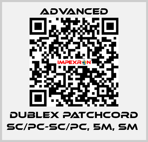 Dublex Patchcord SC/PC-SC/PC, 5m, SM  Advanced