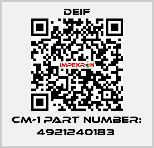 CM-1 part number: 4921240183  Deif