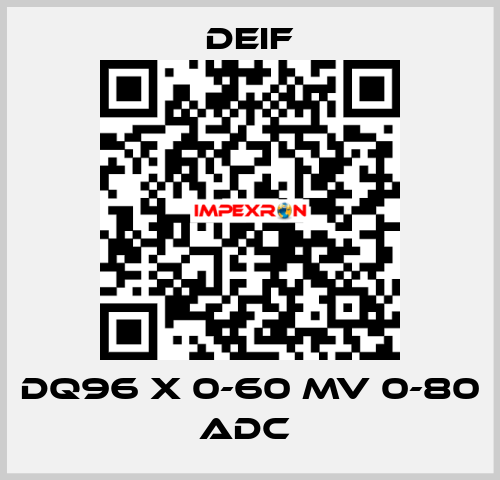 DQ96 X 0-60 MV 0-80 ADC  Deif