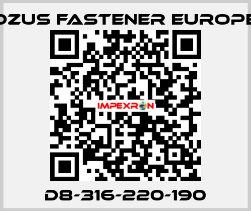 D8-316-220-190 Dzus Fastener Europe