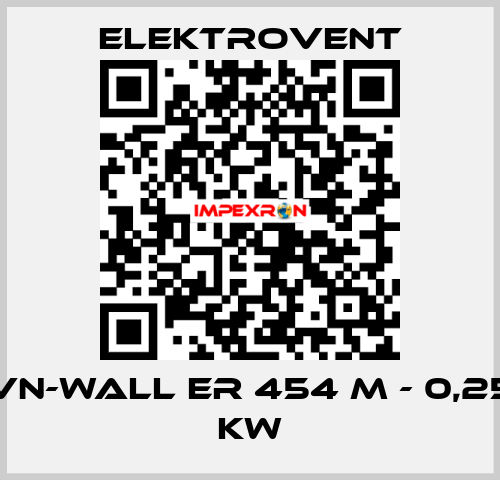 VN-Wall ER 454 M - 0,25 kW ELEKTROVENT