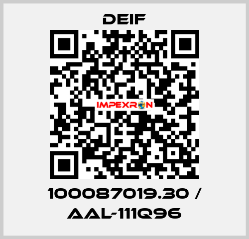 100087019.30 / AAL-111Q96 Deif