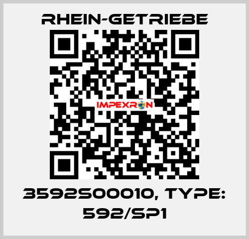 3592S00010, Type: 592/Sp1 Rhein-Getriebe