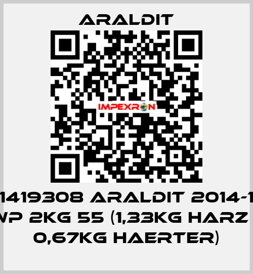 1419308 ARALDIT 2014-1 WP 2KG 55 (1,33KG HARZ + 0,67KG HAERTER) Araldit