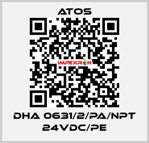 DHA 0631/2/PA/NPT 24VDC/PE Atos