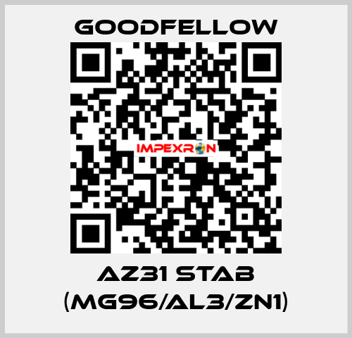 AZ31 Stab (Mg96/Al3/Zn1) Goodfellow
