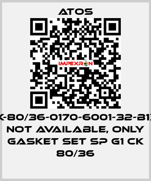 CK-80/36-0170-6001-32-B1X1 not available, only gasket set SP G1 CK 80/36 Atos