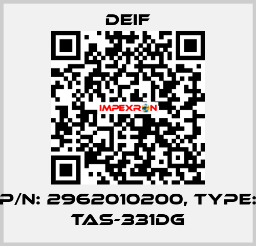 P/N: 2962010200, Type: TAS-331DG Deif