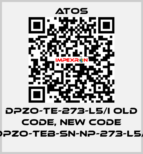 DPZO-TE-273-L5/I old code, new code DPZO-TEB-SN-NP-273-L5/I Atos
