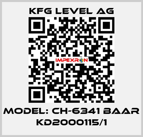 Model: CH-6341 Baar KD2000115/1 KFG Level AG