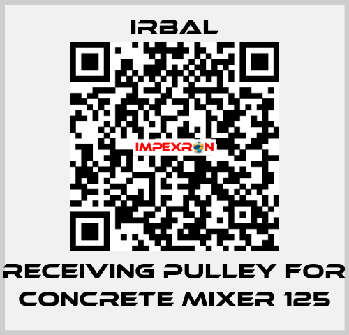 receiving pulley for Concrete mixer 125 irbal