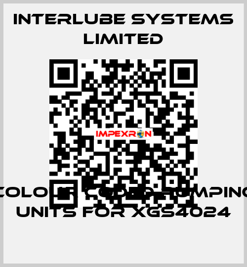 Colour coded pumping units for XGS4024 Interlube Systems Limited