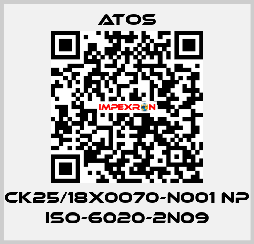 CK25/18X0070-N001 NP ISO-6020-2N09 Atos