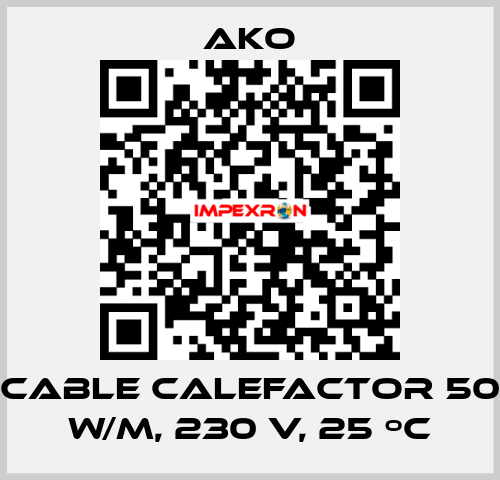 Cable calefactor 50 W/m, 230 V, 25 ºC AKO