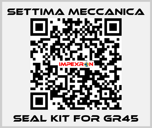 Seal kit for GR45 Settima Meccanica