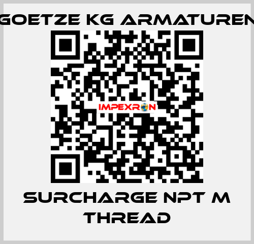 surcharge NPT m thread Goetze KG Armaturen