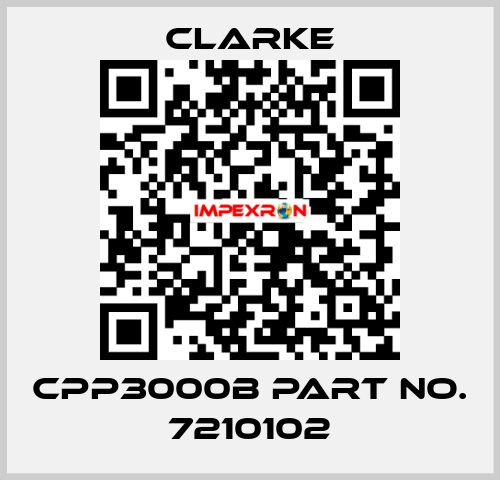 CPP3000B PART No. 7210102 Clarke