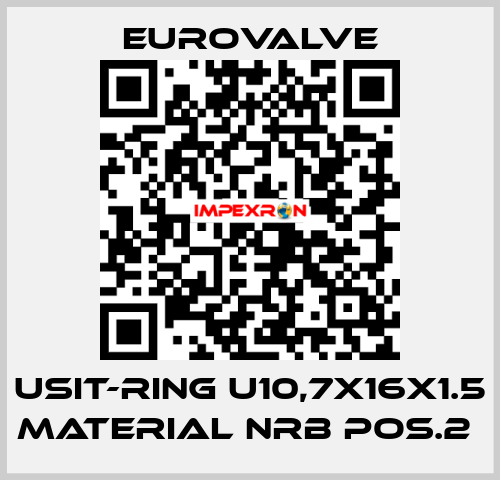 USIT-RING U10,7X16X1.5 MATERIAL NRB POS.2  Eurovalve