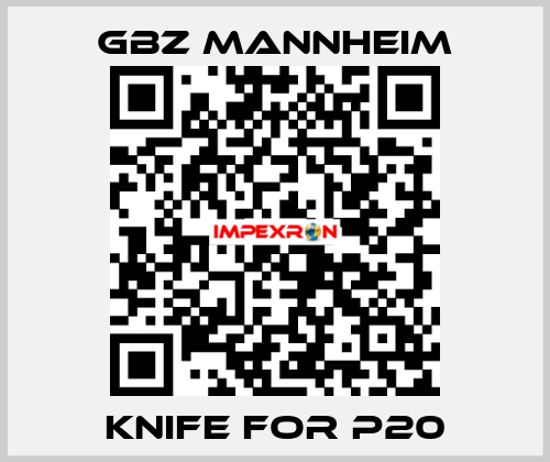 knife for P20 GBZ MANNHEIM