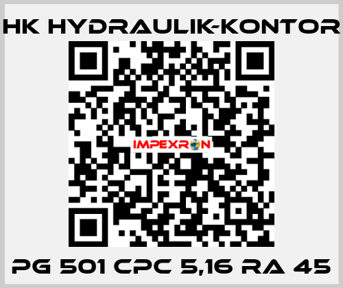 PG 501 CPC 5,16 RA 45 HK HYDRAULIK-KONTOR