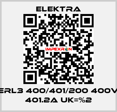ERL3 400/401/200 400V 401.2A Uk=%2 ELEKTRA