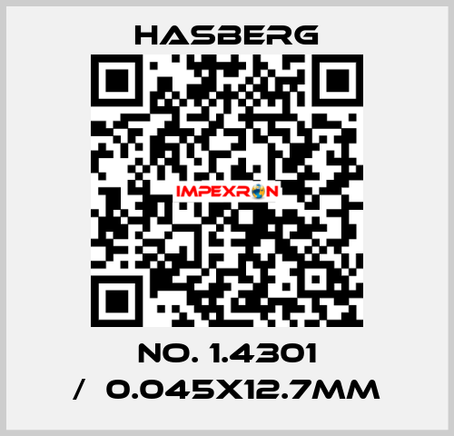 No. 1.4301 /	0.045x12.7mm Hasberg