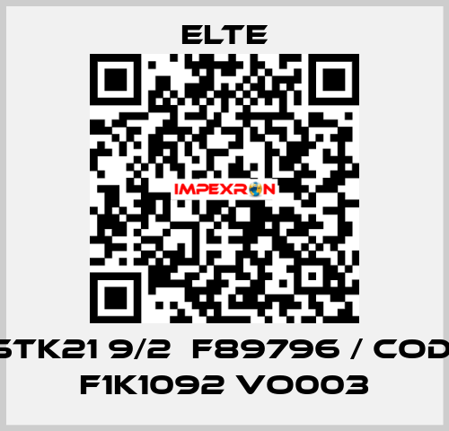 STK21 9/2  F89796 / cod: F1K1092 VO003 Elte