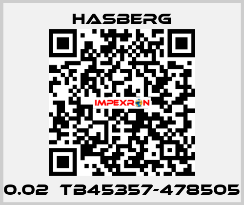 0.02	TB45357-478505 Hasberg