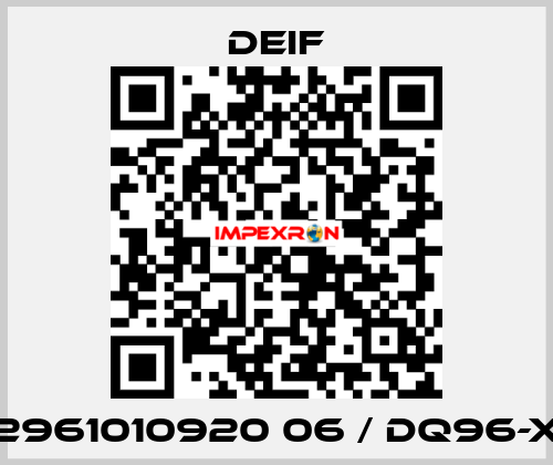 2961010920 06 / DQ96-X Deif