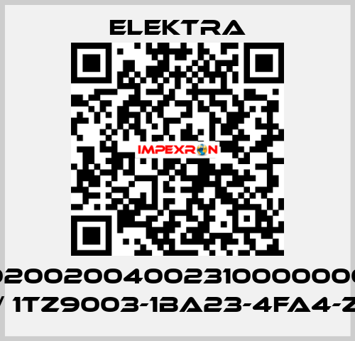 02002004002310000000 / 1TZ9003-1BA23-4FA4-Z ELEKTRA