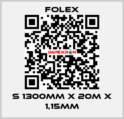 S 1300mm x 20m x 1,15mm Folex