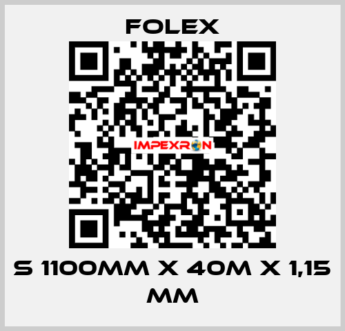 S 1100mm x 40m x 1,15 mm Folex