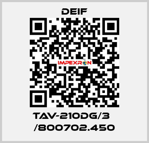 TAV-210DG/3   /800702.450 Deif