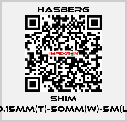 SHIM 0.15MM(T)-50MM(W)-5M(L) Hasberg