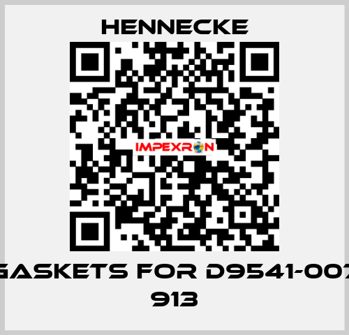 gaskets for D9541-007 913 Hennecke