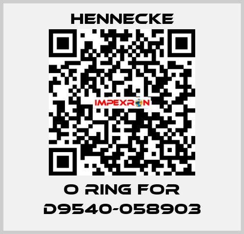 O Ring for D9540-058903 Hennecke