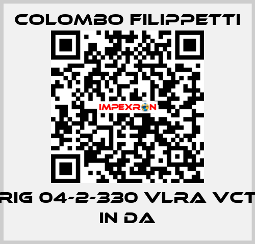 RIG 04-2-330 VLRA VCT IN DA Colombo Filippetti