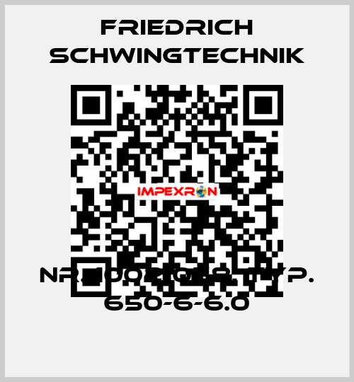 nr. 10021058, typ. 650-6-6.0 Friedrich Schwingtechnik