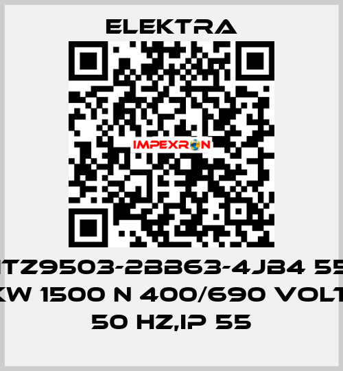 1TZ9503-2BB63-4JB4 55 kW 1500 n 400/690 Volt, 50 Hz,IP 55 ELEKTRA