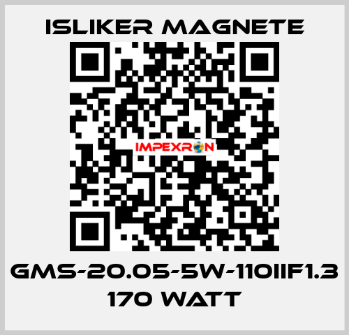 GMs-20.05-5W-110IIF1.3 170 watt ISLIKER MAGNETE