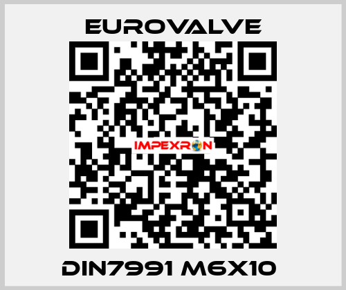 DIN7991 M6X10  Eurovalve