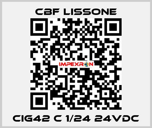 CIG42 C 1/24 24VDC CBF LISSONE