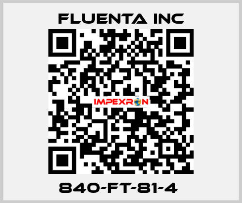 840-FT-81-4  Fluenta Inc