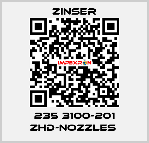 235 3100-201 ZHD-nozzles  Zinser